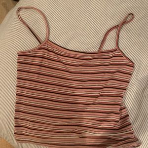 Brandy Melville Rainbow Pink Top